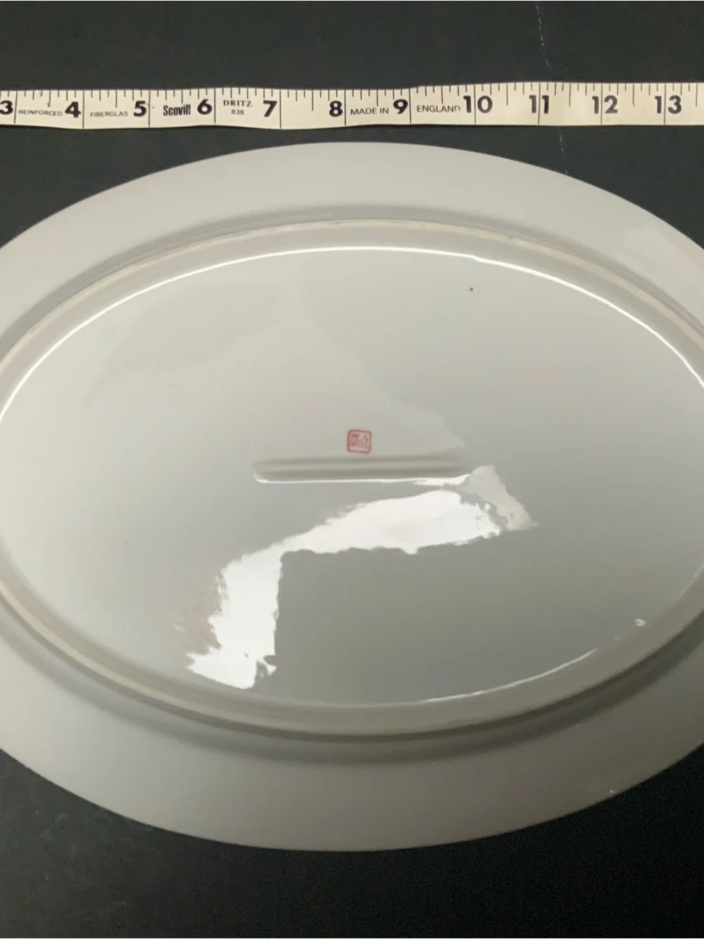 Vintage Hand-painted Kutani Porcelain 15” oval serving platter, Gold Trim, Japan